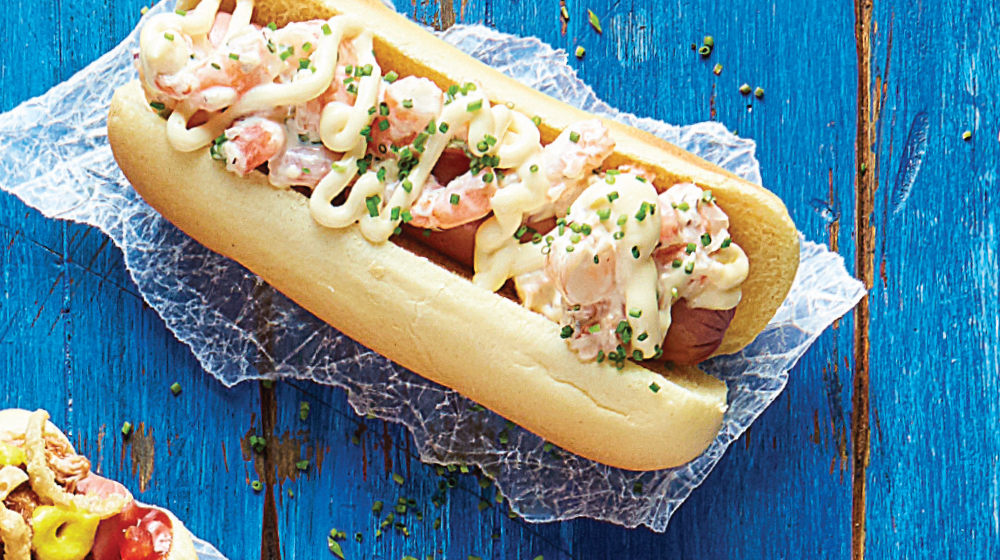Sabor de mar y tierra: hot dog con camarones súper delicioso